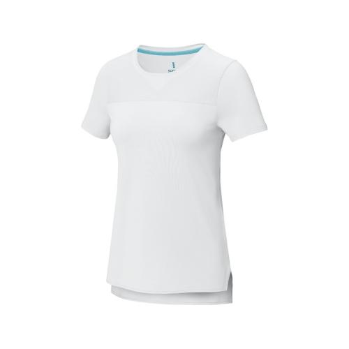 Borax Женская футболка с короткими рукавами из переработанного полиэстера согласно стандарту GRS с отличным кроем - Белый; - купить бизнесс-сувениры в Воронеже