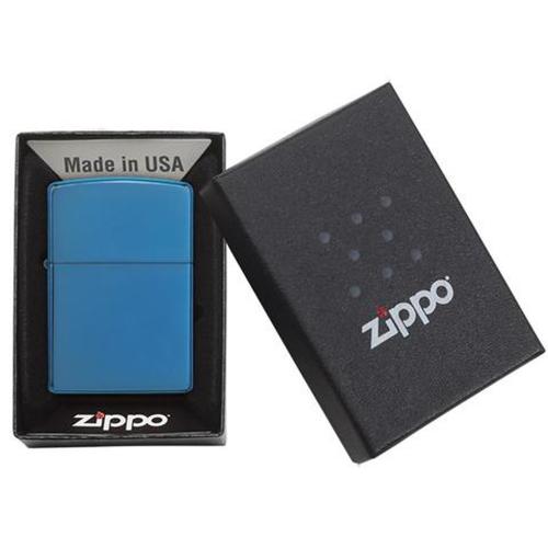 Зажигалка ZIPPO Classic с покрытием Sapphire™, латунь/сталь, синяя, глянцевая; - купить именные сувениры в Воронеже