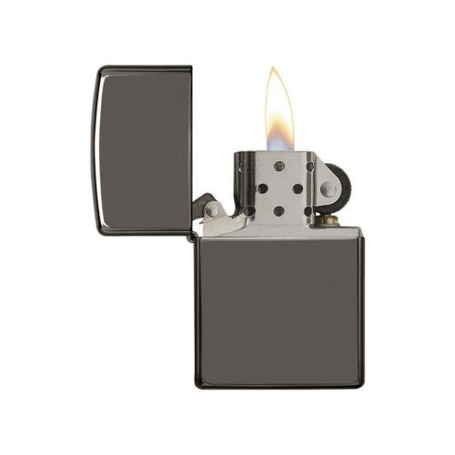 Зажигалка ZIPPO Classic с покрытием Black Ice, латунь/сталь, чёрная, глянцевая; - купить именные сувениры в Воронеже