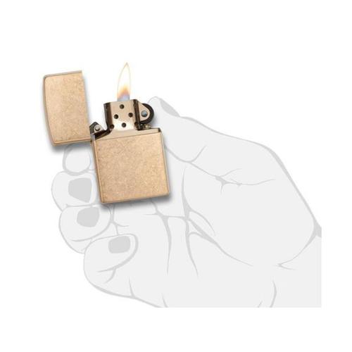 Зажигалка ZIPPO Armor™с покрытием Tumbled Brass, латунь/сталь, золотистая, матовая; - купить именные сувениры в Воронеже