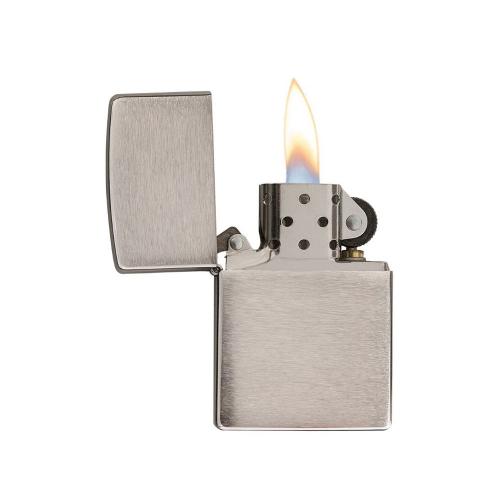 Зажигалка ZIPPO Armor™ c покрытием Brushed Chrome, латунь/сталь, серебристая, матовая; - купить необычные сувениры в Воронеже