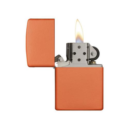 Зажигалка ZIPPO Classic с покрытием Orange Matte, латунь/сталь, оранжевая, матовая; - купить именные сувениры в Воронеже