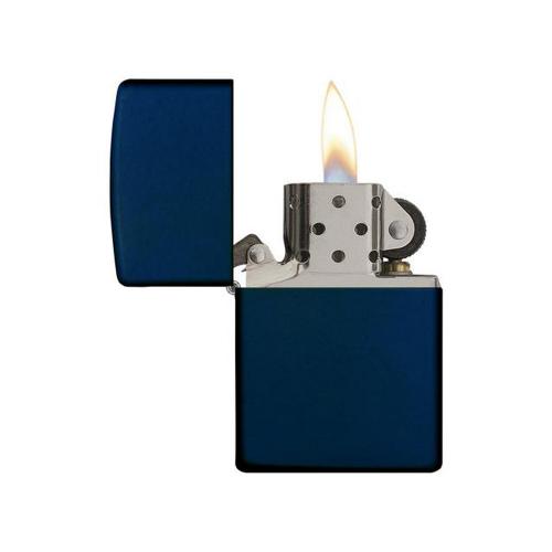 Зажигалка ZIPPO Classic с покрытием Navy Matte, латунь/сталь, синяя, матовая; - купить именные сувениры в Воронеже