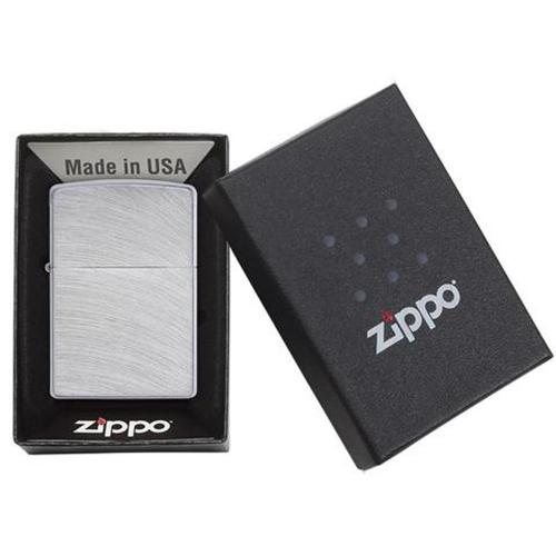 Зажигалка ZIPPO Classic с покрытием Chrome Arch, латунь/сталь, серебристая, матовая; - купить подарки с логотипом в Воронеже