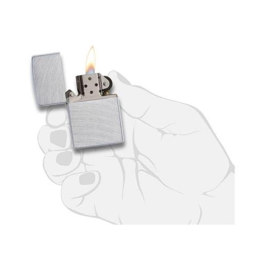 Зажигалка ZIPPO Classic с покрытием Chrome Arch, латунь/сталь, серебристая, матовая; - купить именные сувениры в Воронеже