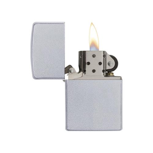 Зажигалка ZIPPO Classic с покрытием Satin Chrome™, латунь/сталь, серебристая, матовая; - купить именные сувениры в Воронеже