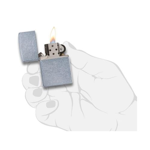 Зажигалка ZIPPO Classic с покрытием Street Chrome™, латунь/сталь, серебристая, матовая; - купить именные сувениры в Воронеже