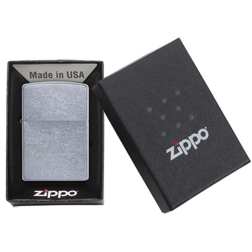 Зажигалка ZIPPO Classic с покрытием Street Chrome™, латунь/сталь, серебристая, матовая; - купить подарки с логотипом в Воронеже