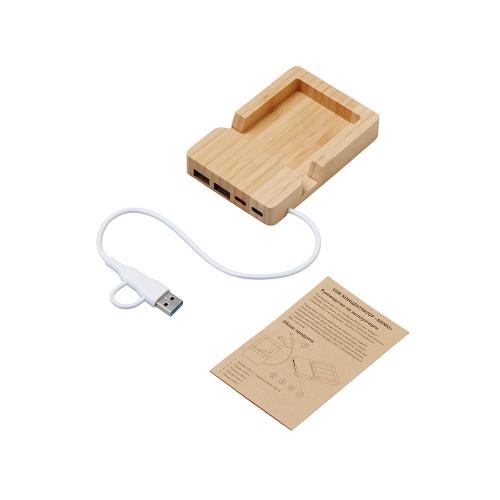 USB хаб Memo, 2*USB, 2*Type C; - купить необычные подарки в Воронеже