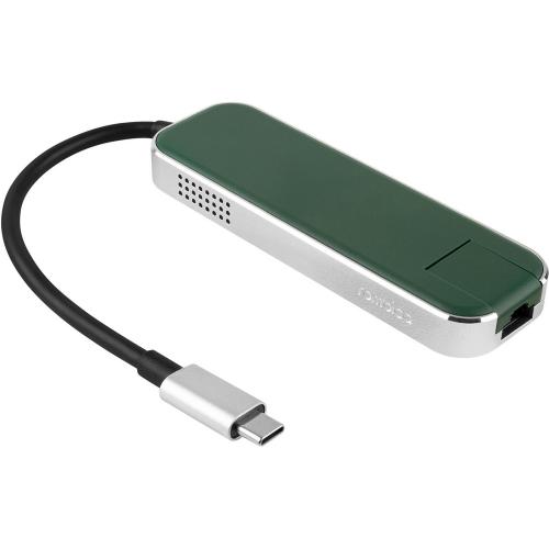 Хаб USB Rombica Type-C Chronos Green ; - купить необычные сувениры в Воронеже