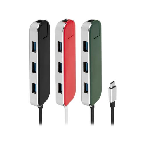 Хаб USB Rombica Type-C Chronos Green ; - купить подарки с логотипом в Воронеже