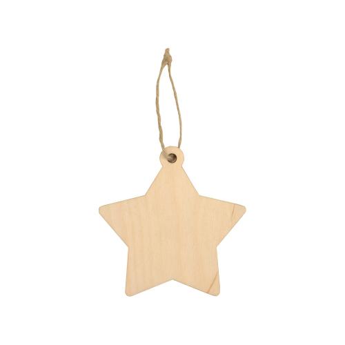 Подвеска деревянная Звезда; - купить необычные сувениры в Воронеже