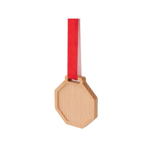 Медаль из бука Octagon; - купить подарки с логотипом в Воронеже