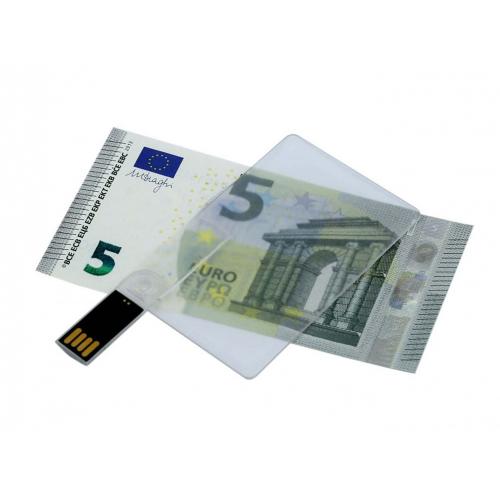 USB-флешка на 16 Гб в виде прозрачной пластиковой карты; - купить необычные подарки в Воронеже