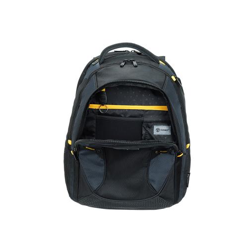 Рюкзак TORBER МЕГАПОЛИС с отделением для ноутбука 15.6, чёрный/серый, полиэстер, 35; - купить подарки с логотипом в Воронеже