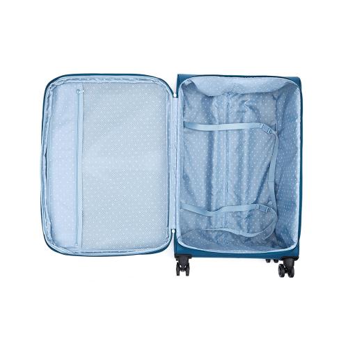 Чемодан TORBER ВИВИ, синий, полиэстер, 48 х 28 х 78 см; - купить подарки с логотипом в Воронеже