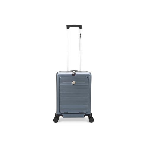 Чемодан TORBER БАЙКАЛ, тёмно-серый металлик, поликарбонат, 37,5 x 20 х 54 см; - купить необычные подарки в Воронеже