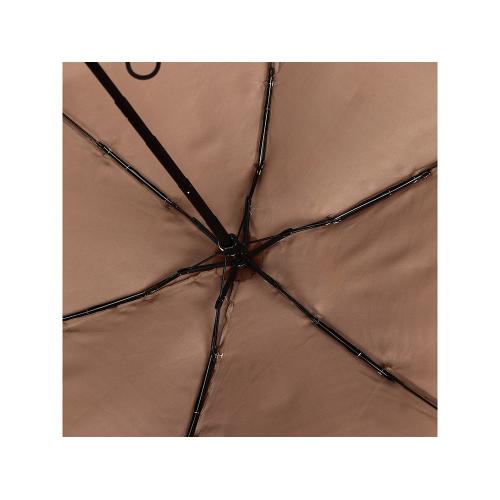 Зонт складной женский TORBER, механика, 5 сложений, коричневый, каркас алюминий, эпонж, пластиковая ручка; - купить именные сувениры в Воронеже