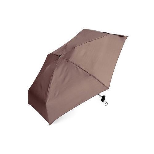 Зонт складной женский TORBER, механика, 5 сложений, коричневый, каркас алюминий, эпонж, пластиковая ручка, диаметр 91 см