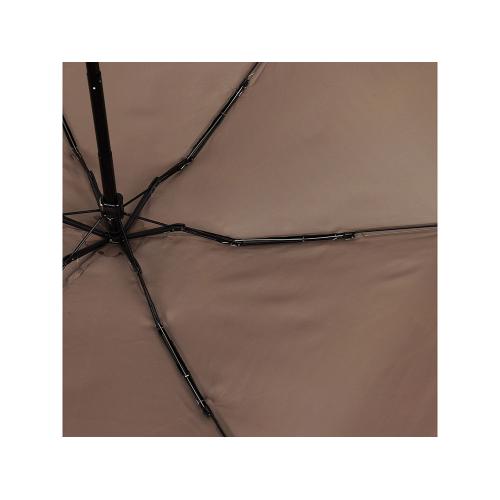 Зонт складной женский TORBER, механика, 5 сложений, коричневый, каркас алюминий, эпонж, пластиковая ручка; - купить подарки с логотипом в Воронеже