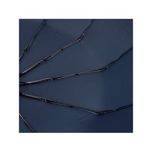 Зонт складной мужской TORBER, автомат, 3 сложения, синий, каркас сталь/файбергласс, эпонж, пластиковая ручка; - купить подарки с логотипом в Воронеже