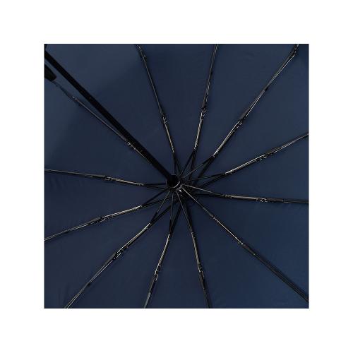 Зонт складной мужской TORBER, автомат, 3 сложения, синий, каркас сталь/файбергласс, эпонж, пластиковая ручка; - купить именные сувениры в Воронеже