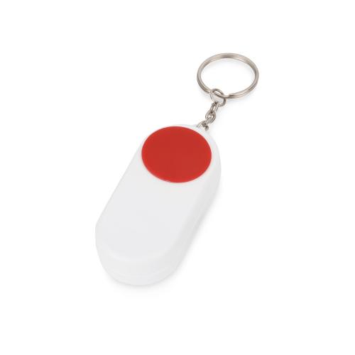 Брелок-футляр для таблеток Pill, белый/красный