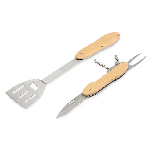 BBQ мультитул Blade 5в1 с деревянными ручками; - купить именные сувениры в Воронеже