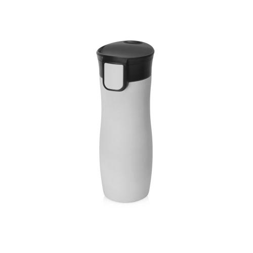 Вакуумная термокружка с кнопкой Streamline, Waterline, soft-touch, тубус, серый