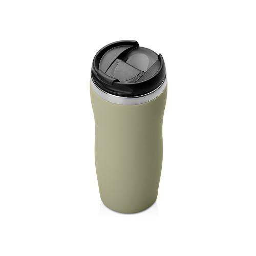 Термокружка Mony Steel 350 мл, soft touch, оливковый