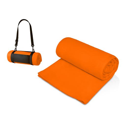 Плед Нежность с плечевым ремнем, оранжевый