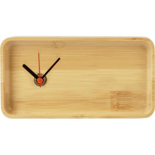 Прямоугольные настольные часы из бамбука Squarium; - купить необычные подарки в Воронеже