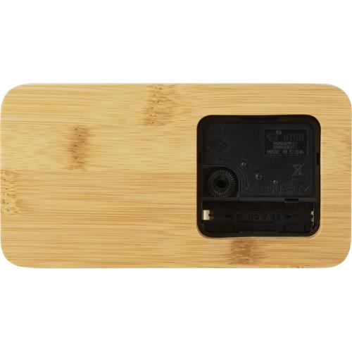 Прямоугольные настольные часы из бамбука Squarium; - купить именные сувениры в Воронеже