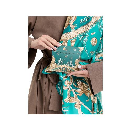 Платок Казань Драгоценная изумрудный; - купить именные сувениры в Воронеже