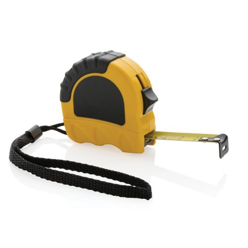 Рулетка из переработанного пластика RCS, 3м/16 мм - желтый; черный