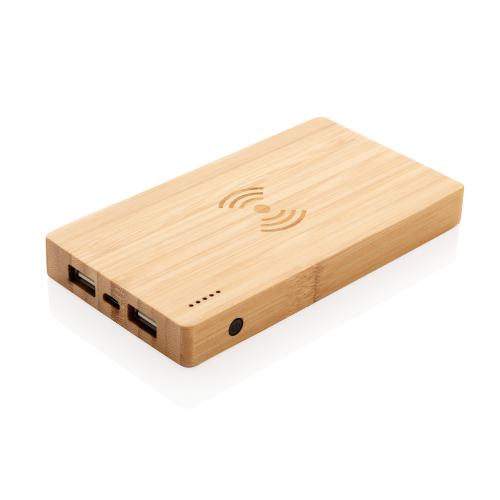 Экологичный внешний аккумулятор Bamboo; - купить бизнесс-сувениры в Воронеже