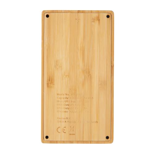 Экологичный внешний аккумулятор Bamboo; - купить подарки с логотипом в Воронеже