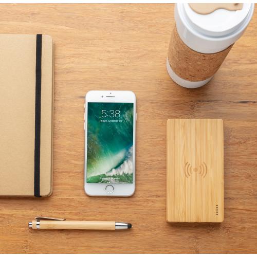 Экологичный внешний аккумулятор Bamboo; - купить именные сувениры в Воронеже