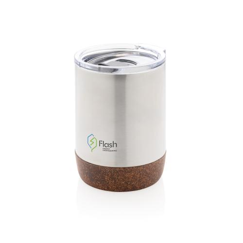 Вакуумная термокружка Cork из переработанной нержавеющей стали RCS; - купить именные сувениры в Воронеже