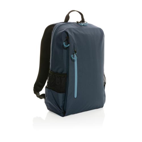 Рюкзак для ноутбука Impact Lima из rPET AWARETM, RFID, 15.6" - темно-синий; синий