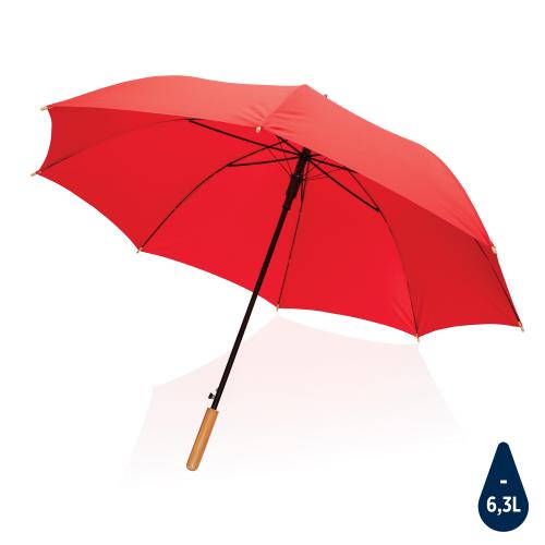Плотный зонт Impact из RPET AWARE™ с автоматическим открыванием, d120 см - красный;